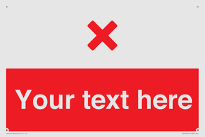 IV7134: Custom red background, red cross sign