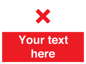 IV7134: Custom red background, red cross sign