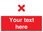 IV7134: Custom red background, red cross sign