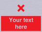 IV7134: Custom red background, red cross sign