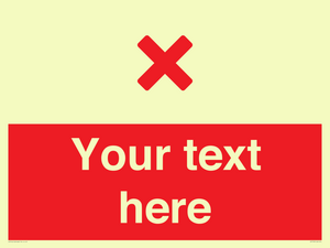 IV7134: Custom red background, red cross sign