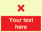 IV7134: Custom red background, red cross sign