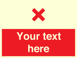 IV7134: Custom red background, red cross sign
