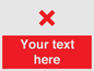 IV7134: Custom red background, red cross sign