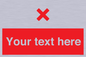 IV7134: Custom red background, red cross sign