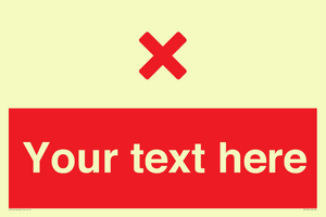 IV7134: Custom red background, red cross sign