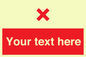 IV7134: Custom red background, red cross sign