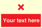 IV7134: Custom red background, red cross sign