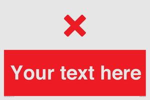 IV7134: Custom red background, red cross sign