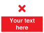 IV7134: Custom red background, red cross sign