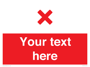 IV7134: Custom red background, red cross sign