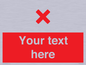 IV7134: Custom red background, red cross sign