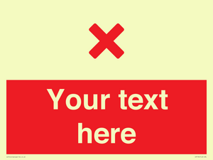 IV7134: Custom red background, red cross sign
