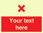IV7134: Custom red background, red cross sign