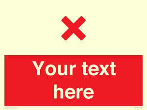 IV7134: Custom red background, red cross sign
