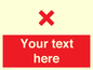 IV7134: Custom red background, red cross sign