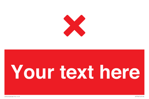 IV7134: Custom red background, red cross sign