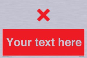 IV7134: Custom red background, red cross sign
