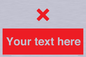 IV7134: Custom red background, red cross sign