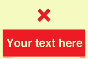 IV7134: Custom red background, red cross sign