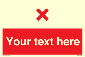 IV7134: Custom red background, red cross sign
