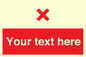 IV7134: Custom red background, red cross sign