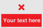 IV7134: Custom red background, red cross sign