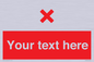 IV7134: Custom red background, red cross sign