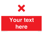 IV7134: Custom red background, red cross sign