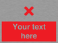 IV7134: Custom red background, red cross sign
