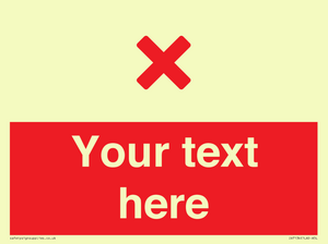 IV7134: Custom red background, red cross sign
