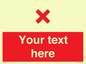 IV7134: Custom red background, red cross sign