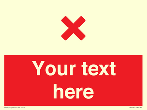 IV7134: Custom red background, red cross sign