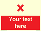 IV7134: Custom red background, red cross sign