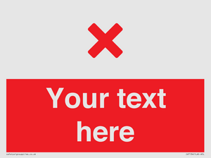 IV7134: Custom red background, red cross sign