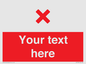 IV7134: Custom red background, red cross sign