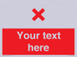 IV7134: Custom red background, red cross sign