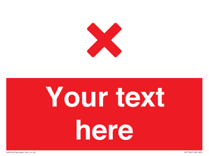IV7134: Custom red background, red cross sign