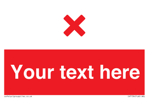 IV7134: Custom red background, red cross sign