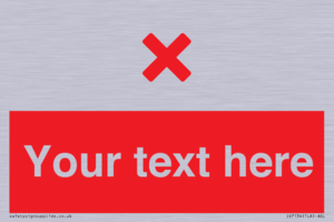IV7134: Custom red background, red cross sign