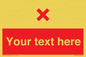 IV7134: Custom red background, red cross sign