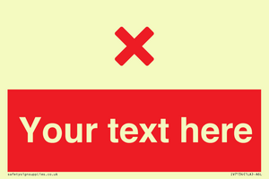 IV7134: Custom red background, red cross sign