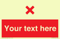IV7134: Custom red background, red cross sign