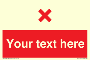 IV7134: Custom red background, red cross sign