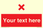 IV7134: Custom red background, red cross sign