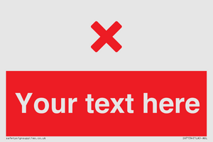 IV7134: Custom red background, red cross sign