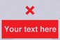 IV7134: Custom red background, red cross sign