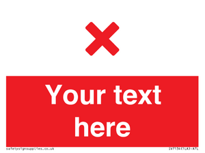 IV7134: Custom red background, red cross sign