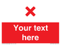 IV7134: Custom red background, red cross sign