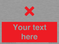 IV7134: Custom red background, red cross sign
